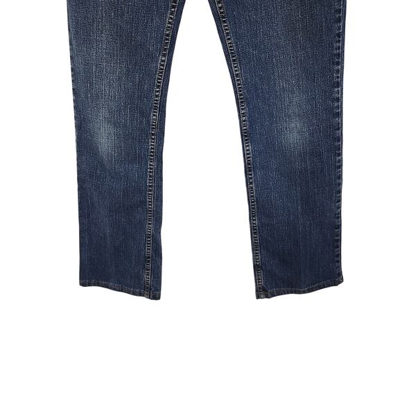 Vintage Wrangler Twenty X Tulsa Straight Leg Jeans Dark Blue Denim Size 9x34 - Picture 4 of 10